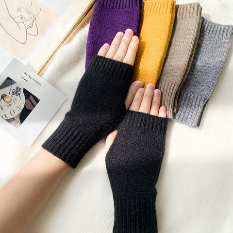 Korean Style Fingerless Winter Gloves