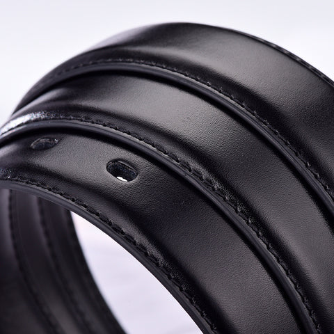 Men's Leather Belt with Pin Buckle