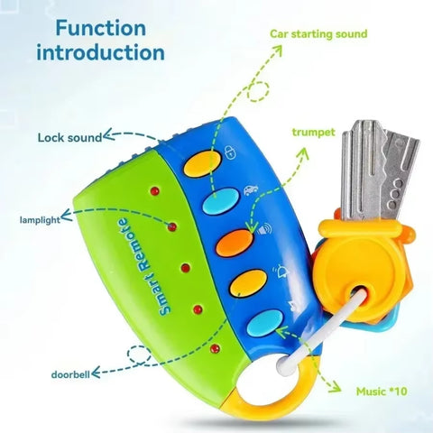 Baby Early Education with Lights and Music Simulation Car Key Simulation Car Sound Effect Early Education Educational Fun Toys