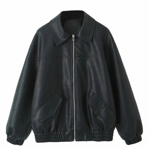 Women's American PU Leather Coat