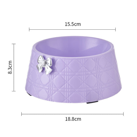 Pet Food Bowl with Lovely Bowknot