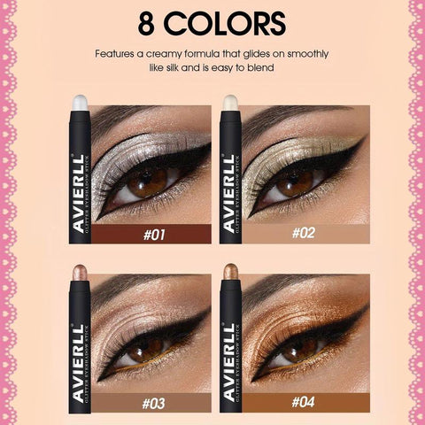 8Pcs of Eye Shadow Stick Set Waterproof Eye Shadow Stick, Pearly Matte Treatment, Create Natural and Lasting Eye Makeup, Long-Lasting Shining Eye Shadow Stick, Easily Create Daily Makeup, Valentine'S Day Gifts
