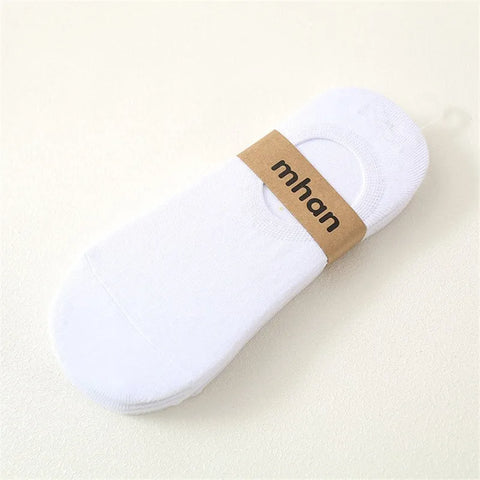 10 Pieces = 5 Pairs Invisible Men Socks Cotton Summer Sports Silicone Anti-Skid Men Socks Solid Boat Socks