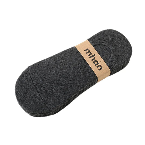 10 Pieces = 5 Pairs Invisible Men Socks Cotton Summer Sports Silicone Anti-Skid Men Socks Solid Boat Socks