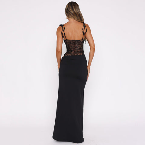 Y2K Sexy and Fashionable Lace Long Dress