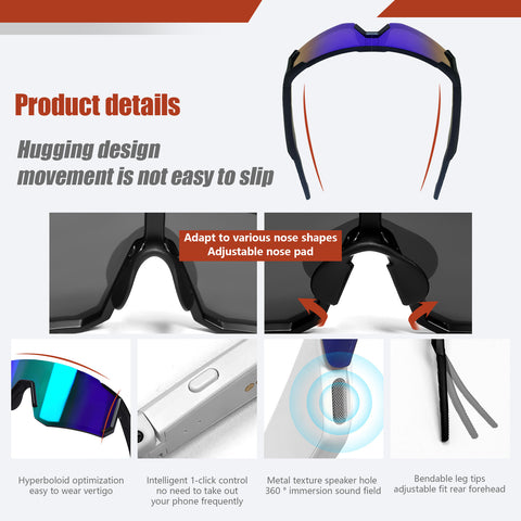 Outdoor Sports Bluetooth Glasses