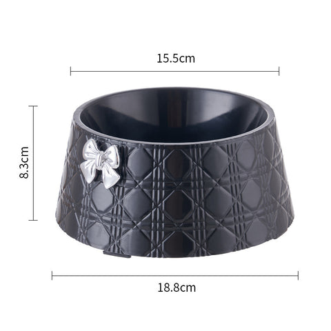 Pet Food Bowl with Lovely Bowknot