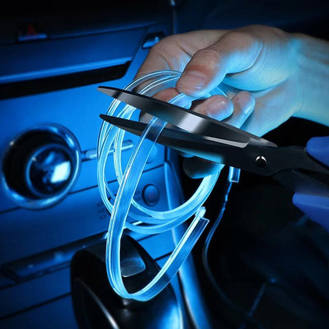 USB Powered Car Interior LED Light for Summer, Car Accessories, Car Electronics, Multiple Color Modes 5M Fiber Ambient Light, Car Interior Decorative Light, Magic Light Tape