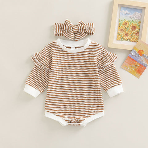 Baby Striped Long Sleeve Jumpsuit