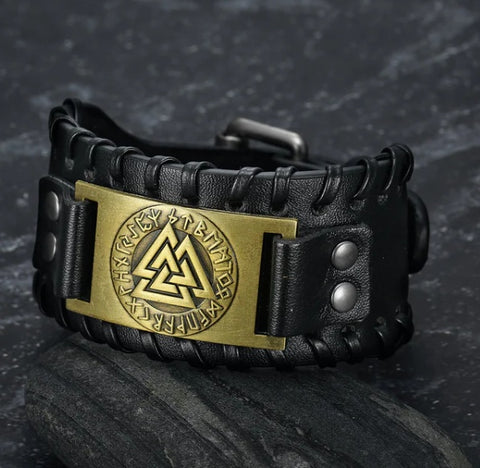 Viking Leather Bracelet For Men