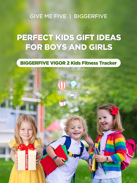 Vigor 2 Kids Fitness Tracker Watch for Girls Boys Ages 5-12, IP68 Waterproof, Activity Tracker, Pedometer, Heart Rate Sleep Monitor, Calorie Step Counter Watch