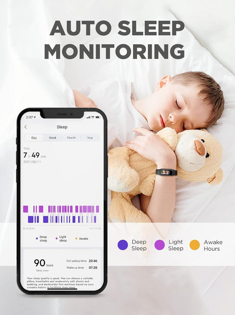 Vigor 2 Kids Fitness Tracker Watch for Girls Boys Ages 5-12, IP68 Waterproof, Activity Tracker, Pedometer, Heart Rate Sleep Monitor, Calorie Step Counter Watch