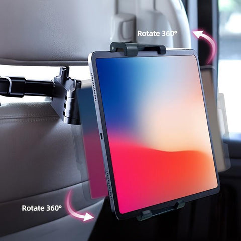 Car Headrest Tablet Mount, Car Headrest Tablet Holder, Seat Back Tablet Mount, Storage Holder for Tablet & Phone, Boyfriend Gift, Car Accessories