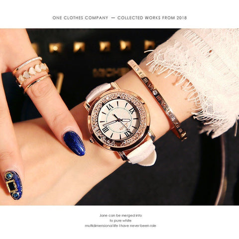 Women’s Korean Fashion Rhinestone Quartz Watch