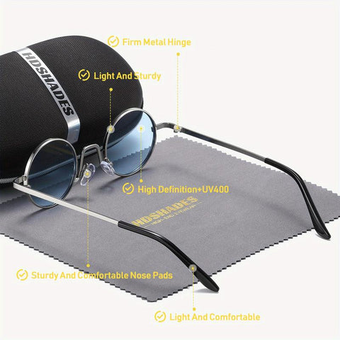 Mother'S Day Gift HDSHADES Unisex Classically Designed Full-Frame Sunglasses round Frame Durable Play Golf Sunglasses UV400