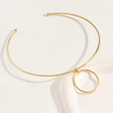 Big Circle Choker Necklace