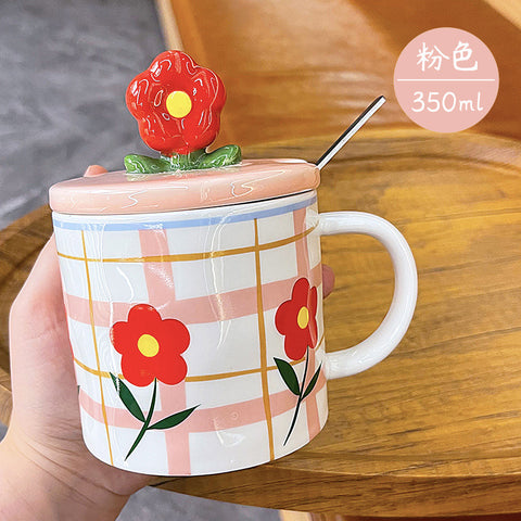 Lovers' Mug With Lid And Spoon