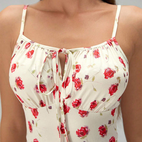 Summer Suspender Split Dress