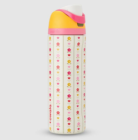 Owala Flower Crown Freesip Stainless Steel Water Bottle Color Drop in Hand