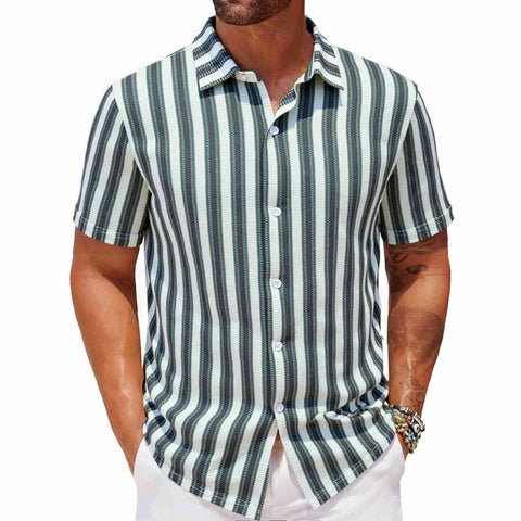 Men's Beach Casual Striped Shirt