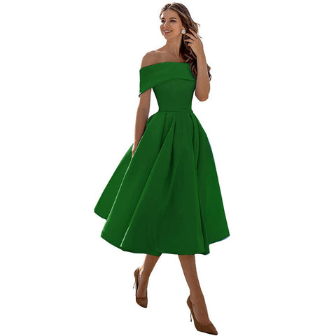 Women’s Strapless Satin Party Dress