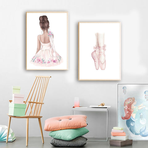 Cartoon Girl Canvas Poster