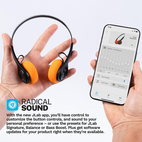 Jlab Rewind2 Wireless Retro 80S+90S Bluetooth Headphones, 20+ Hours Playtime, Custom Sound, Music Controls, Microphone, Rechargeable