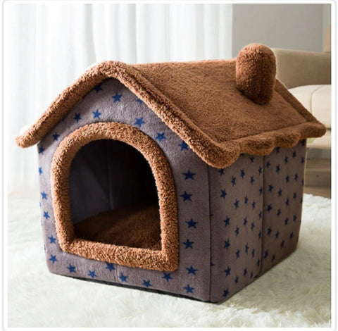 Foldable Pet Cave Bed