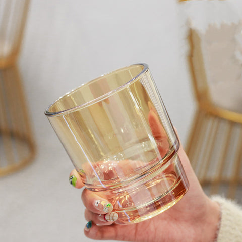 Creative Bamboo Glass Cup with Lid & Straw