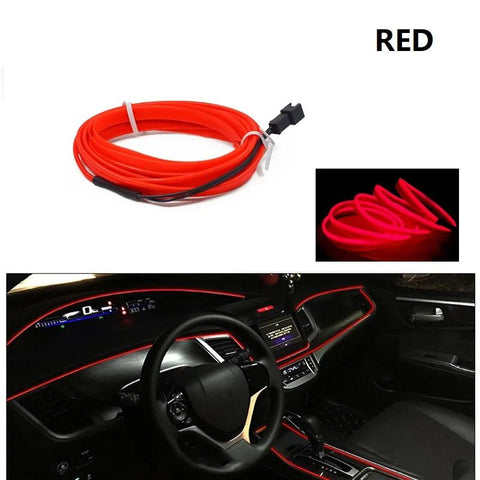 USB Powered Car Interior LED Light for Summer, Car Accessories, Car Electronics, Multiple Color Modes 5M Fiber Ambient Light, Car Interior Decorative Light, Magic Light Tape