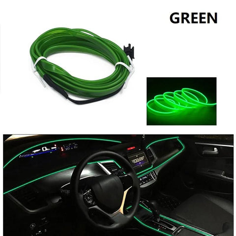 USB Powered Car Interior LED Light for Summer, Car Accessories, Car Electronics, Multiple Color Modes 5M Fiber Ambient Light, Car Interior Decorative Light, Magic Light Tape