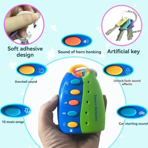 Baby Early Education with Lights and Music Simulation Car Key Simulation Car Sound Effect Early Education Educational Fun Toys