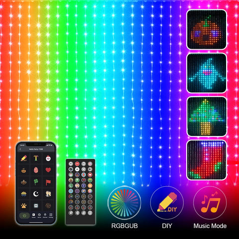 Smart LED RGB Curtain String Light