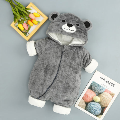 Arctic Velvet Bear Jumpsuit