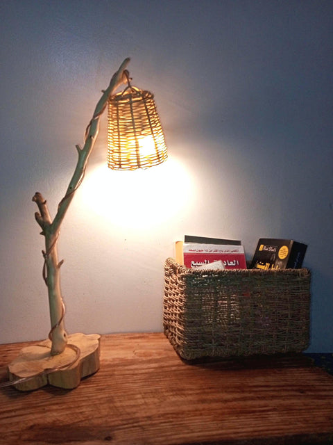 Wooden Table Lamp, Decorative Table Lamp, Tree Branch Lamp, Bedside Table Lamp, Handmade Wooden Lamp, Natural Design Lamp, Rustic.