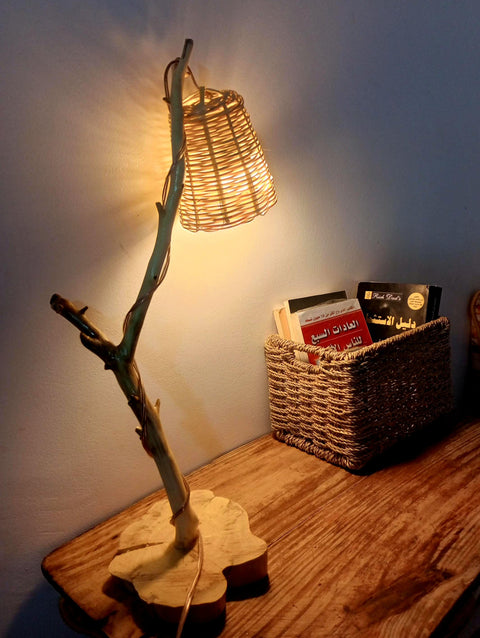 Wooden Table Lamp, Decorative Table Lamp, Tree Branch Lamp, Bedside Table Lamp, Handmade Wooden Lamp, Natural Design Lamp, Rustic.