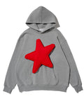 Cotton-Filled 3D Raised Star Hoodies Hand-Printed Design Unisex Casual Oversized Comfort Steetwear SQQZ PROJECT