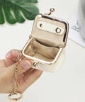 Royal Bagger Genuine Leather Mini Kiss Lock Coin & Jewelry Box, Removable Keychain, Storage for Rings, Earrings, Necklaces 2894