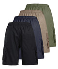 Men'S Solid Color Drawstring Pocket Cargo Shorts, Casual Street Elastic Waist Zipper Shorts for Summer, Mens Shorts, Shorts for Men, Breathable Men'S Bottoms for Daily Wear