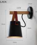 Hot Modern Wall Lamp Wood Iron Led Sconce Bedroom Decor Lighting Bedside Study Leather Hall Aisle Corridor Reading Indoor Light