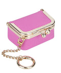 Royal Bagger Genuine Leather Mini Kiss Lock Coin & Jewelry Box, Removable Keychain, Storage for Rings, Earrings, Necklaces 2894