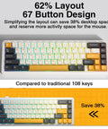 Aula F65 Mini Tri-Mode Wireless Mechanical Keyboard, 65 Percent Hot Swappable Gasket Custom Gaming Keyboard, Volcanic Switch,Rgb Backlit, Gradient Blue Bluetooth Keyboard Budget Creamy Keyboards Lighted Game Keyboard Computer Accessories Springtok