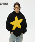 Cotton-Filled 3D Raised Star Hoodies Hand-Printed Design Unisex Casual Oversized Comfort Steetwear SQQZ PROJECT