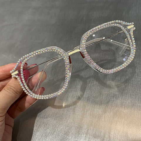 Rhinestone-Embellished Fashion Sunglasses