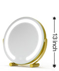 FENNIO Vanity Mirror with Lights, 12 Inch Light up Makeup Mirror, LED Makeup Mirror with Lights for Bedroom Tabletop, Smart Touch Control 3 Colors Dimmable, 360° Rotation, White