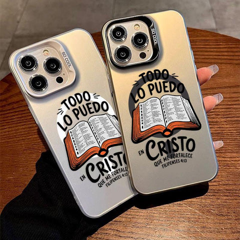 Bible Verse Aesthetic Christian Pattern Magnetic Phone Case for Iphone 15 16 14 Pro Max 13 12 11 XR XS plus Shockproof Non Slip Military-Grade Protection Slim Cover Cellphone Protective Casing
