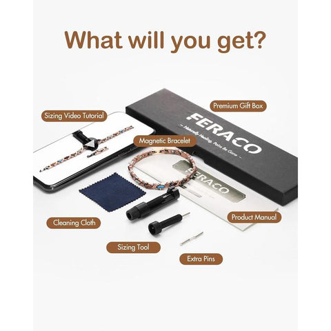 [Mother'S Day Gift]Feraco Copper Bracelets for Women, Ultra Strength Magnetic Bracelet with 3800 Gauss Magnets & Natural Turquoise&Stones, Adjustable
