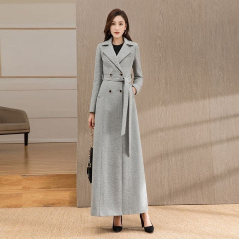 Elegant Woolen Cashmere Coat