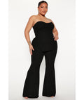 Call My Name Ribbed Pant Set - Black