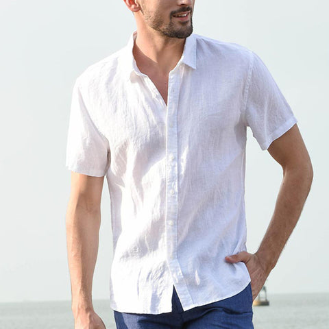 Men's Casual Short-sleeve Button-down Shirt